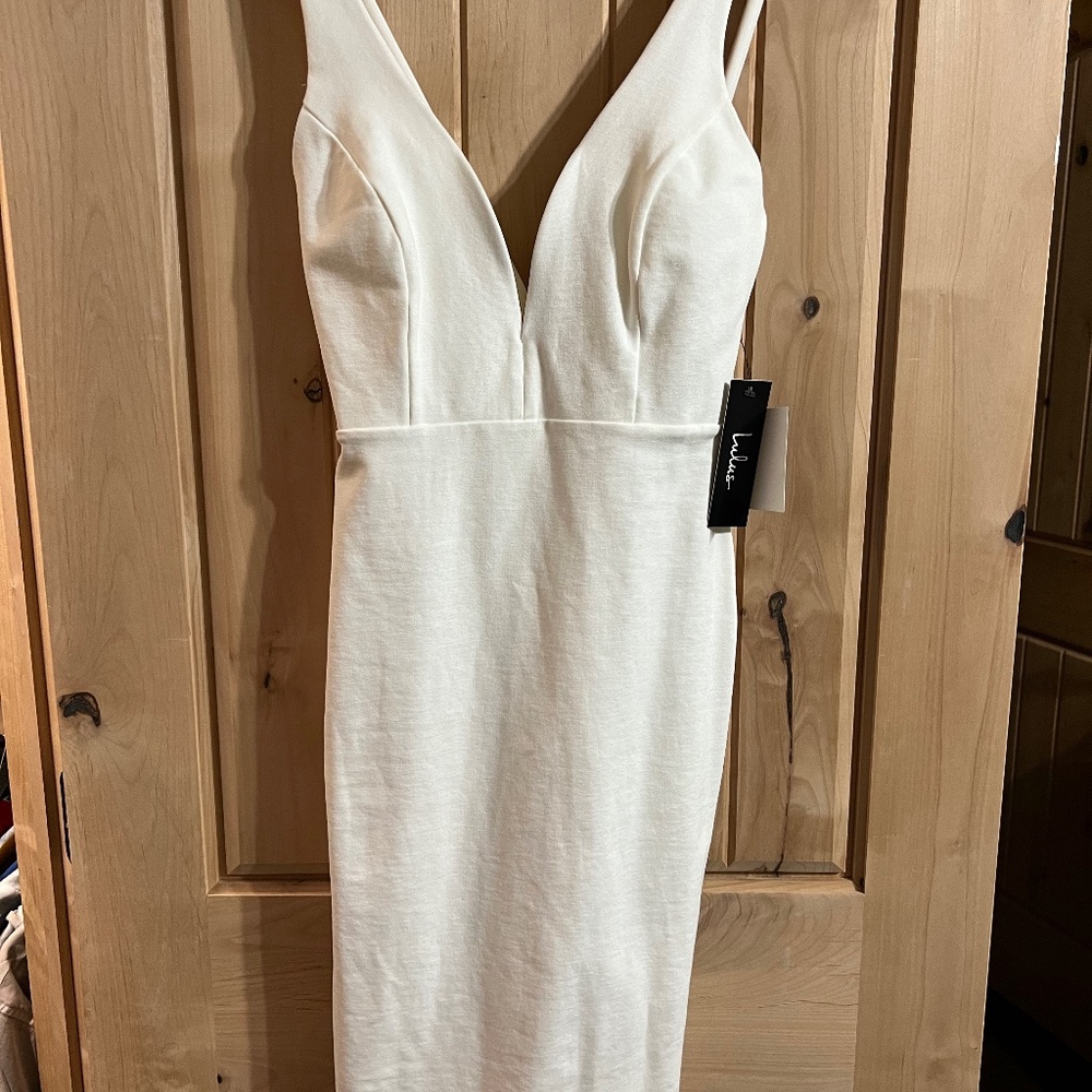 White v neck lulus mini dress